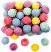 Baker Ross Pastel Vilt Ballen - 50 stuks, Kinderen Lente Craft Supplies (FC340)