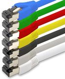 1aTTack.de 2m Cat 8 netwerkkabel CAT8 kabel kleurenset - 7 stuks Cat.8 LAN 2000 MHz 40 Gbit/s 40GBase-T PoE+ patchkabel Ethernetkabel LSZH - 7 x 2 meter