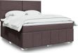 Prolenta Maison Exclusive - Boxspringbed met matras, donkerbruin, 180x200 cm, gestoffeerd