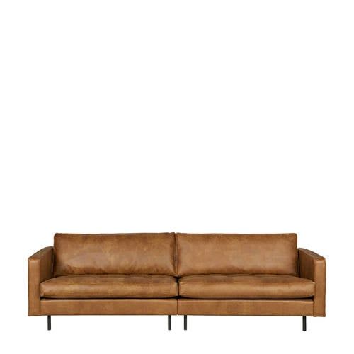 WOOOD BePureHome Rodeo 3-Seater Sofa - Recycled Leather - Cognac - 275x88x83 cm