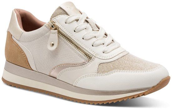 Jana Dames Sneaker - 23774-414 Ivoor/Combi - Wijdte H - Maat 40