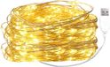 Guirlande lumineuse LED avec USB - 3 m - 30 LED - Fil de cuivre - Guirlande lumineuse