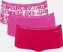 sloggi GO Crush Short 3 pak Dames Onderbroek - Rose - Rood combinatie - Maat XL