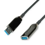 Roline Aktieve USB 3.2 Gen 1 verlengkabel, AOC, zwart, 10 m