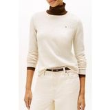 Tommy Hilfiger Pull en laine douce à col rond Coupe ample Heather Oatmilk Taille : XL