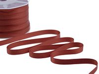 Furlanis - Dubbel satijnen lint, Italiaanse stof - Roest, 10 mm x 25 m