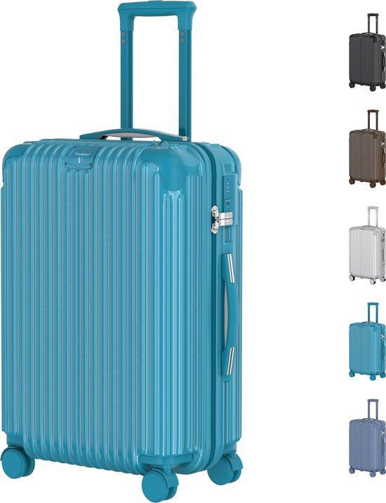 Voyagoux® Medium Hardcase Reiskoffer - 72L - Lichtblauw - TSA Slot - 68-76cm