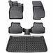 ELMASLINE Tapis de sol 3D en caoutchouc et set de tapis de coffre pour PORSCHE CAYENNE 2018-2026 [9YA]