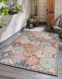 the carpet Palma – Indoor & Outdoor Vloerkleed, Weerbestendig & Onderhoudsvriendelijk – Oosters Patchwork Motief – Multicolor – 120 x 170 cm