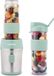 H.KoeNIG Mini blender SMOO18, 300 W, 570 ml, pastelgroen, inclusief 2 drinkflessen, BPA-vrij