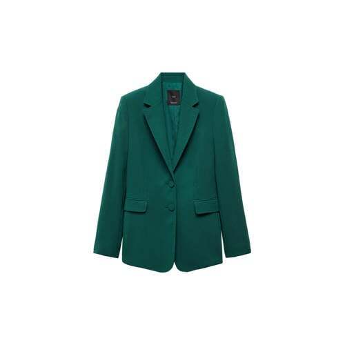 Mango Mango rechtvallende blazer donkergroen