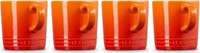 Le Creuset Mokken - Oranjerood - 350 ml - 4 stuks