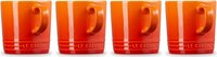 Le Creuset Mokken - Oranjerood - 350 ml - 4 stuks
