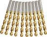HSS-TIN Série de 10 forets hélicoïdaux pour métal DIN338N en Ø 6,1-7 mm