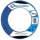 Electraline 60106025B kabelkroon H07 V-K 1 x 2,5 10 m, blauw