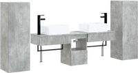 vidaXL Badkamermeubel Set Betongrijs