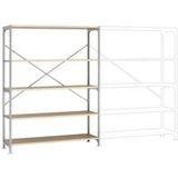 Manuflex RM2506 Étagère de base 130 kg (l x H x P) 1,47 x 2 x 0,70 m Acier galvanisé Galvanisé Plancher en bois