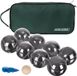 Kruzzel Boules Set - 8 Chromen Kogels met Draagtas - Perfect voor Outdoor Spelplezier