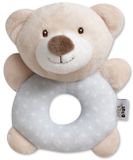 Interbaby Rammelaar knuffel – Beertje – Babyspeelgoed - Knuffel - Spelen en ontdekken
