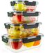Icecat Ensemble de 4 récipients de stockage en verre avec couvercles Tritan