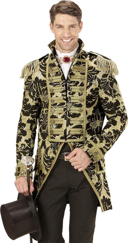 Widmann Royale Frackjas Parade Goud Man - Medium - Halloween Verkleedkleding