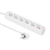 Microconnect GRU00615W power uitbreiding 1,5 m 6 AC-uitgang(en) Wit