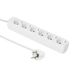 Microconnect GRU00615W power uitbreiding 1,5 m 6 AC-uitgang(en) Wit