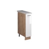 Vicco Apotheekkast Fame-Line, Wit Hoogglans/Goudkleurig Eiken, 20 cm, WB Marmer