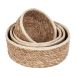 Dixie Panier Emil seagrass small Lot de 4 Nature-blanc
