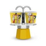 Bialetti Mini Express Lichtenstein - Cafetière à expresso avec 2 tasses - 2 tasses
