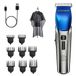 BarberBoss Tondeuse en baardtrimmer voor heren - 4 snelheden, keramische messen, 8 geleidekammen, led-display, oplaadbaar via USB, waterdicht