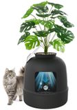 Merkloos Kattenbak verborgen - Gesloten ontwerp - Met koolstoffilter - 70 cm hoog - Zwart - Voor woonkamer en slaapkamer