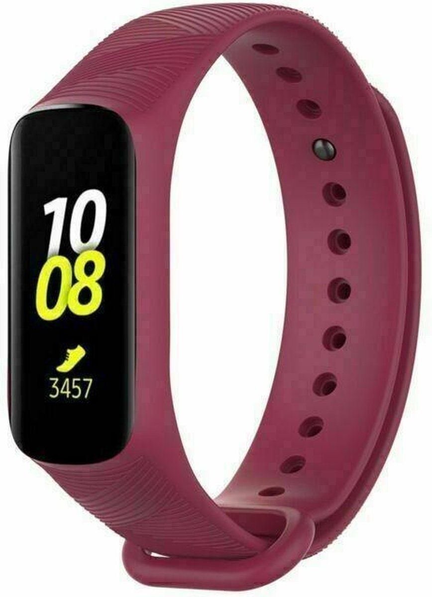 Strap-it Samsung Galaxy Fit e siliconen bandje - bordeauxrood