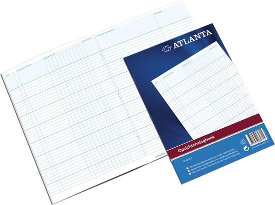Atlanta Opzichterdagboek - Blauw - 10 x 15 cm - 4 pagina's