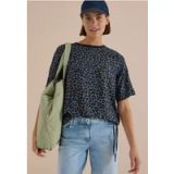 Blouse à manches courtes et imprimé léopard