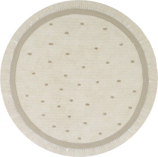 Tapis Petit Vloerkleed Puck Dots - Ø130 cm - Print - Katoen