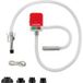 Wiltec Pompe de transfert sans fil, alimentée par USB, débit d'environ 12 litres par minute, pompe à carburant pour essence, diesel, huile et eau, pompe de transfert avec arrêt automatique, adaptateur et indicateur LED