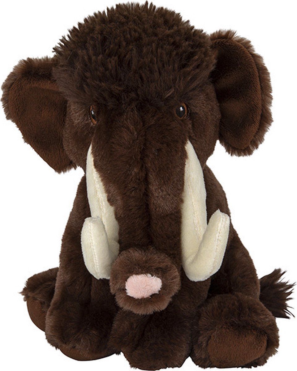 Nature Planet Pluche knuffel mammoet bruin 22 cm - Speelgoed knuffeldier