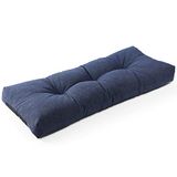SUNROX LokGrip Antislip Tufted Memory Foam Bankkussen, FadeShield Waterbestendig Duurzaam Dikker Bankzitkussens voor buiten/binnen 91 x 35 x 10 cm, Heather Indigo