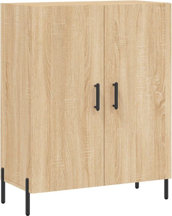 vidaXL Dressoir Sonoma Eikenhout Bewerkt 69,5x34x90 cm