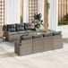 vidaXL Tuinbank Set Grijs Polyrotan