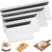 Unyqoos® Set de quatre grattoirs à pâte en acier inoxydable avec poignée ergonomique et fonction de mesure