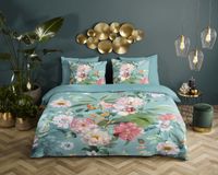Descanso dekbedovertrek bloemen - 1 persoons 140x200/220 cm - Multi - 100% Katoen satijn
