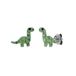 Lucardi Kinder Zilveren kinderoorknoppen Dinosaurus - Oorbellen - 925 Zilver - Zilverkleurig