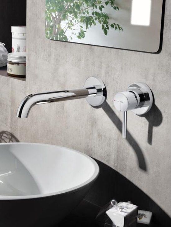 Hotbath Buddy Wastafelkraan - Mengkraan - Chroom - Wand kraan - B005JCR