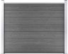 vidaXL Schuttingpaneel Composiet Grijs 180x146 cm