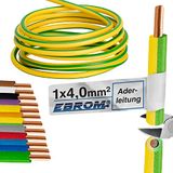 H07V-U 1x4 mm² - aderleiding stijf eendraads - groen/geel - vanaf 10 m tot 50 m selecteerbaar (5 m)