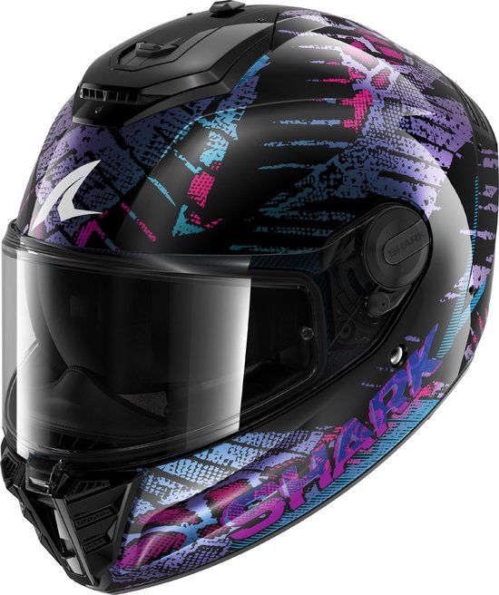 Shark Spartan RS Reptaia Helm - Integraalhelm - Zwart/blauw/paars - XS