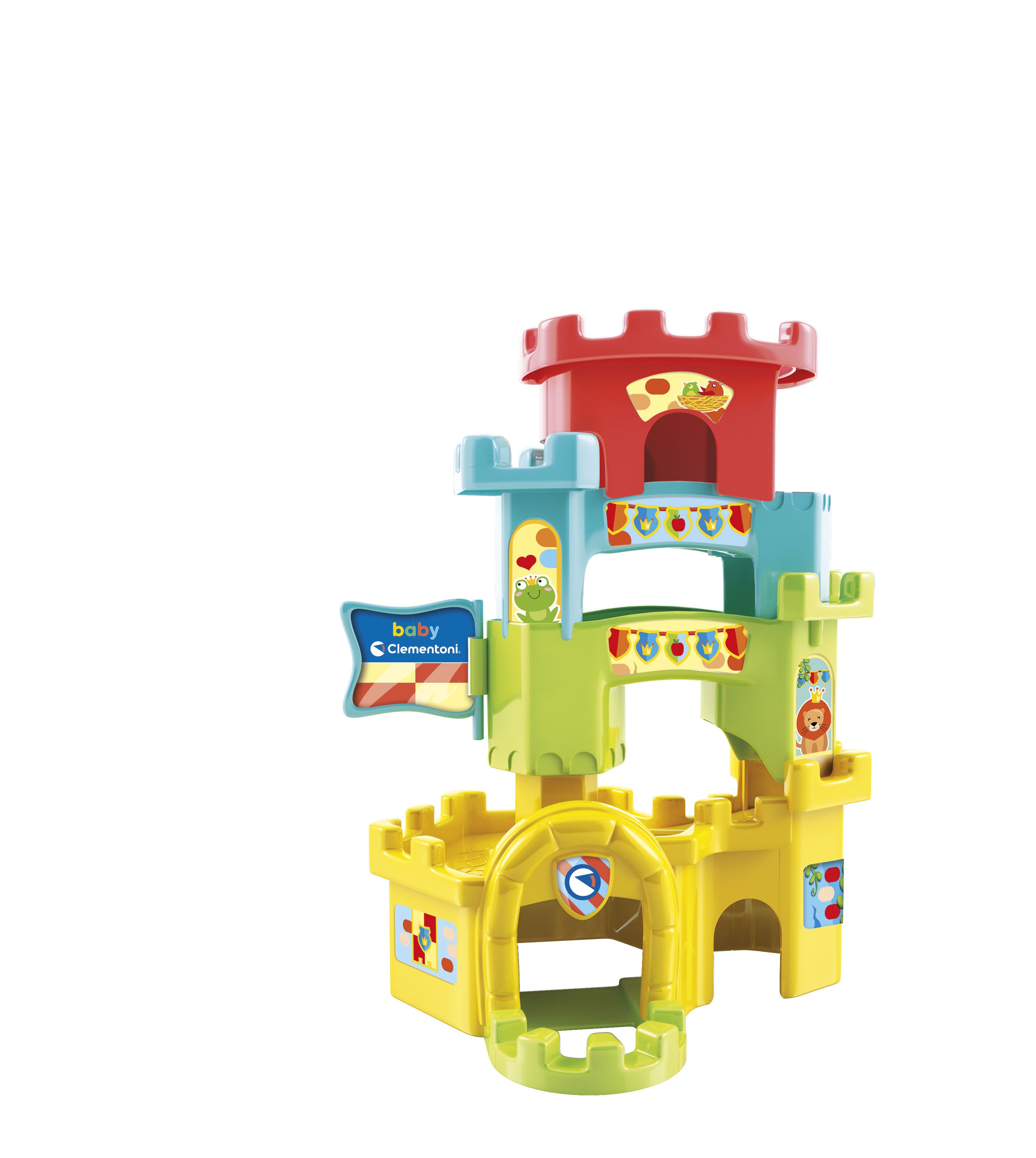 Clementoni Roll and Drop Fun Castle - Building Set for Babies and Toddlers