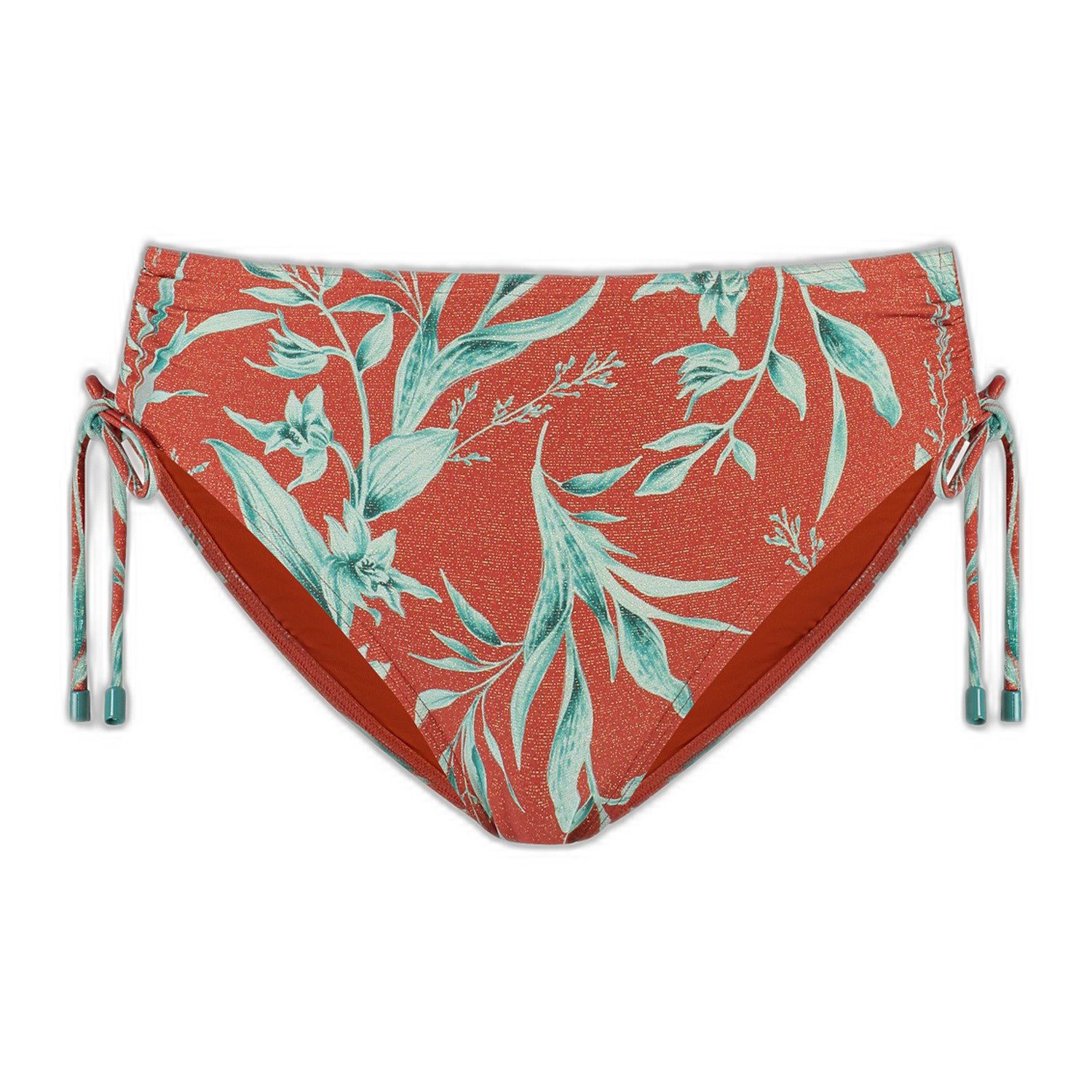 Cyell high waist bikinibroekje lichtbruin/mintgroen